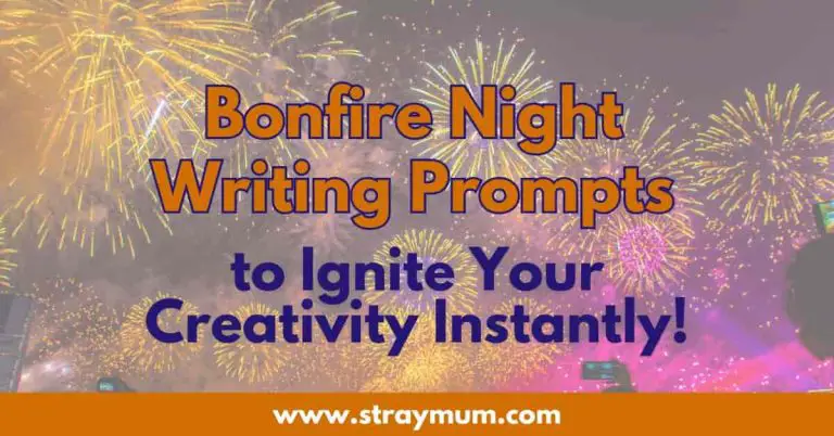 Bonfire Night Writing prompts with a photograph of fireworks